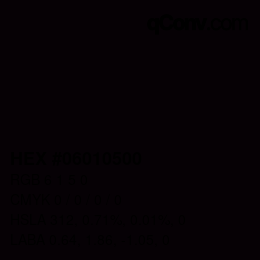 Color code: HEX #06010500 | qconv.com