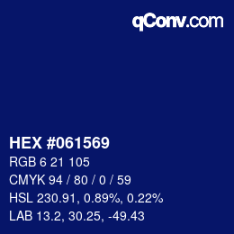 Color code: HEX #061569 | qconv.com