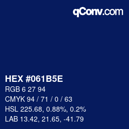 カラーコード: HEX #061B5E | qconv.com