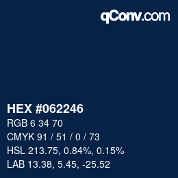 カラーコード: HEX #062246 | qconv.com