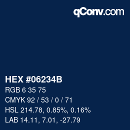 カラーコード: HEX #06234B | qconv.com