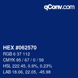 Color code: HEX #062570 | qconv.com