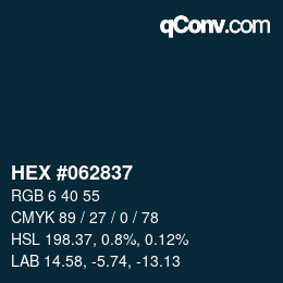 Color code: HEX #062837 | qconv.com