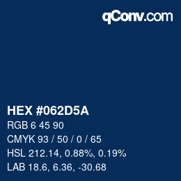 Color code: HEX #062D5A | qconv.com