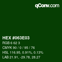 Color code: HEX #063E03 | qconv.com