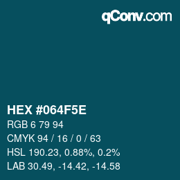 Código de color: HEX #064F5E | qconv.com