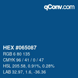 カラーコード: HEX #065087 | qconv.com