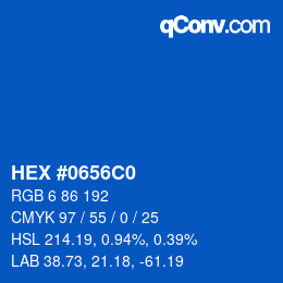 Color code: HEX #0656C0 | qconv.com