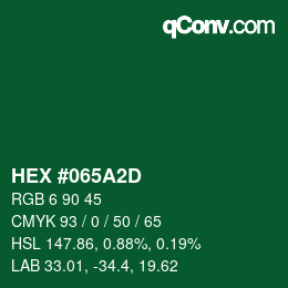 Color code: HEX #065A2D | qconv.com