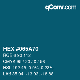 Color code: HEX #065A70 | qconv.com