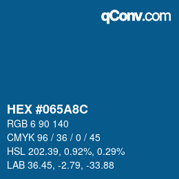 カラーコード: HEX #065A8C | qconv.com