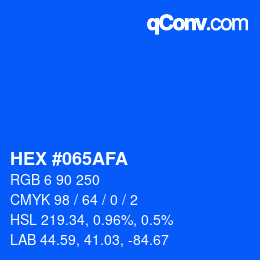 Color code: HEX #065AFA | qconv.com