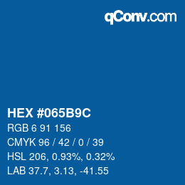 Color code: HEX #065B9C | qconv.com