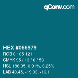 Color code: HEX #066979 | qconv.com
