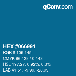 Color code: HEX #066991 | qconv.com