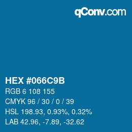 Color code: HEX #066C9B | qconv.com