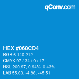 Color code: HEX #068CD4 | qconv.com
