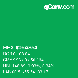 Color code: HEX #06A854 | qconv.com