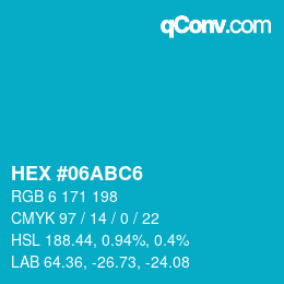 Color code: HEX #06ABC6 | qconv.com