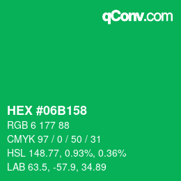 Color code: HEX #06B158 | qconv.com