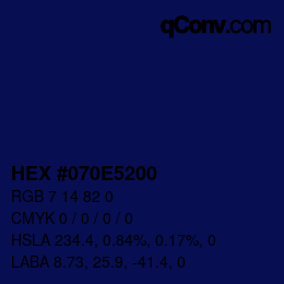 Color code: HEX #070E5200 | qconv.com