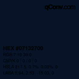 カラーコード: HEX #07132700 | qconv.com