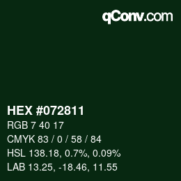 Color code: HEX #072811 | qconv.com