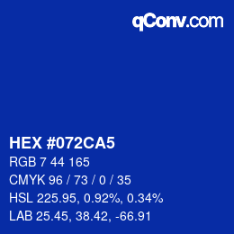 Color code: HEX #072CA5 | qconv.com