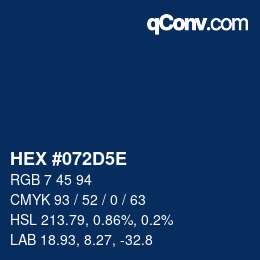Código de color: HEX #072D5E | qconv.com
