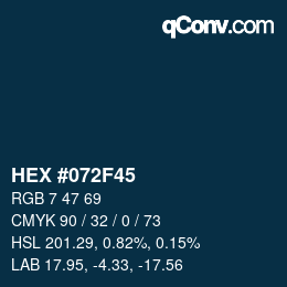 Farbcode: HEX #072F45 | qconv.com
