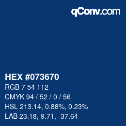 Color code: HEX #073670 | qconv.com