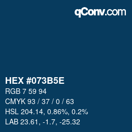 Código de color: HEX #073B5E | qconv.com