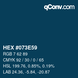 Color code: HEX #073E59 | qconv.com