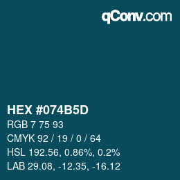Color code: HEX #074B5D | qconv.com