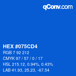 Color code: HEX #075CD4 | qconv.com