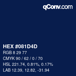 カラーコード: HEX #081D4D | qconv.com