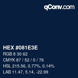 Color code: HEX #081E3E | qconv.com