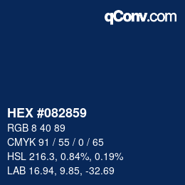 Color code: HEX #082859 | qconv.com
