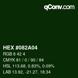 Color code: HEX #082A04 | qconv.com