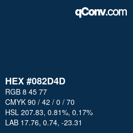 カラーコード: HEX #082D4D | qconv.com