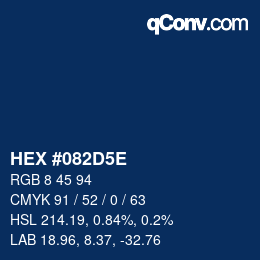 Color code: HEX #082D5E | qconv.com