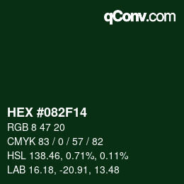 Color code: HEX #082F14 | qconv.com
