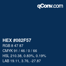 Color code: HEX #082F57 | qconv.com