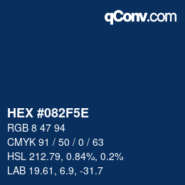 Color code: HEX #082F5E | qconv.com