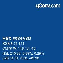 Color code: HEX #084A8D | qconv.com