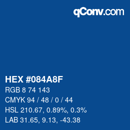 Color code: HEX #084A8F | qconv.com