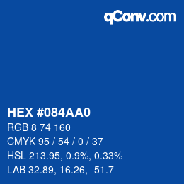 Color code: HEX #084AA0 | qconv.com