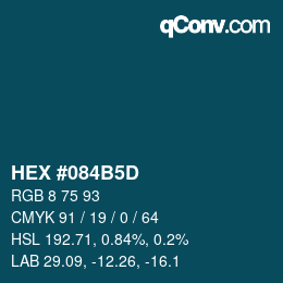 Color code: HEX #084B5D | qconv.com
