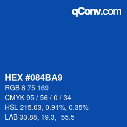 Color code: HEX #084BA9 | qconv.com