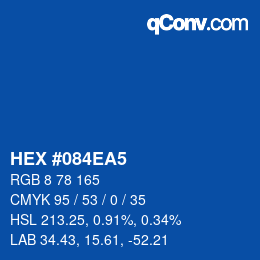 Color code: HEX #084EA5 | qconv.com